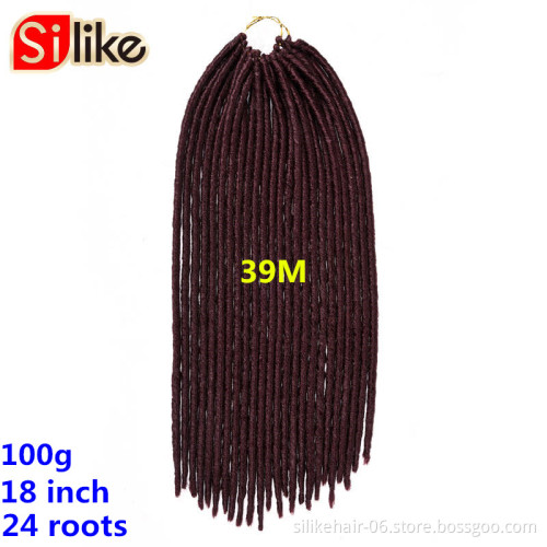 KINKY Faux Locs straight Curls Ends Soft Crochet Hair Soft Faux Locs Crochet Hair Pre-Twisted Curly Synthetic Braiding Hair
